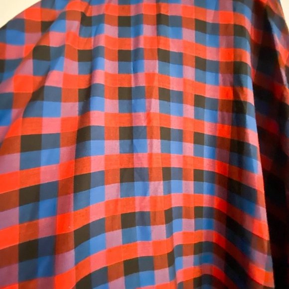 Plaid Maxi Skirt in Red and Blue - Picture 3 of 5